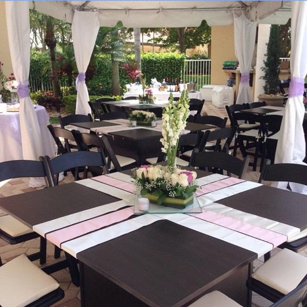 60″ Square Table, Table and Tent Rentals